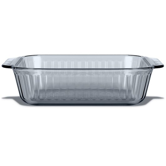 Sculpted Tinted Colors 8" Square Baking Dish, Smoke