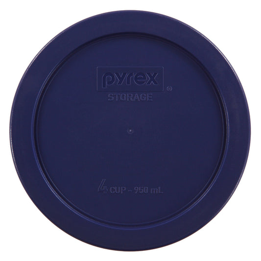 Pyrex 4 Cup Round Plastic Lid, Dark Blue